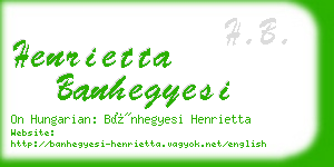 henrietta banhegyesi business card